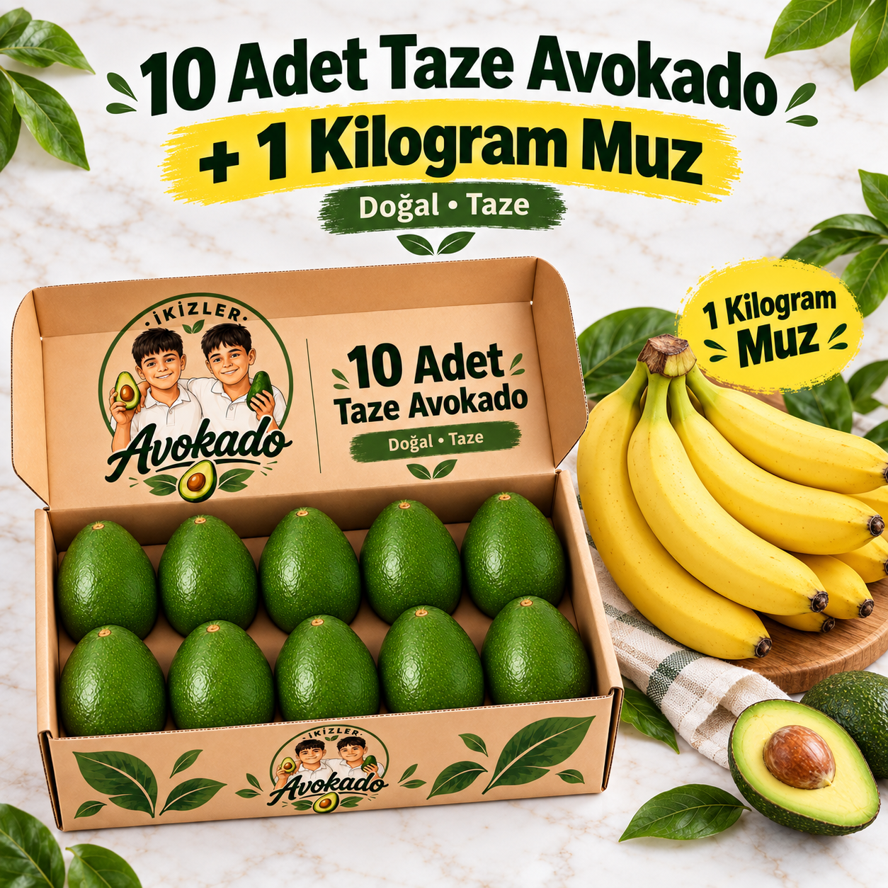 10 Adet Avokado + 1 Kg Muz